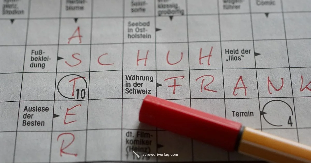 Tool Cocktail Clue - Screwdriver FAQ