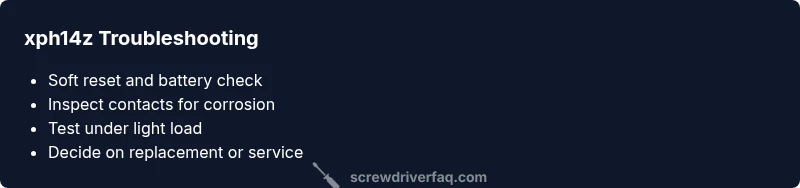 Checklist for xph14z troubleshooting